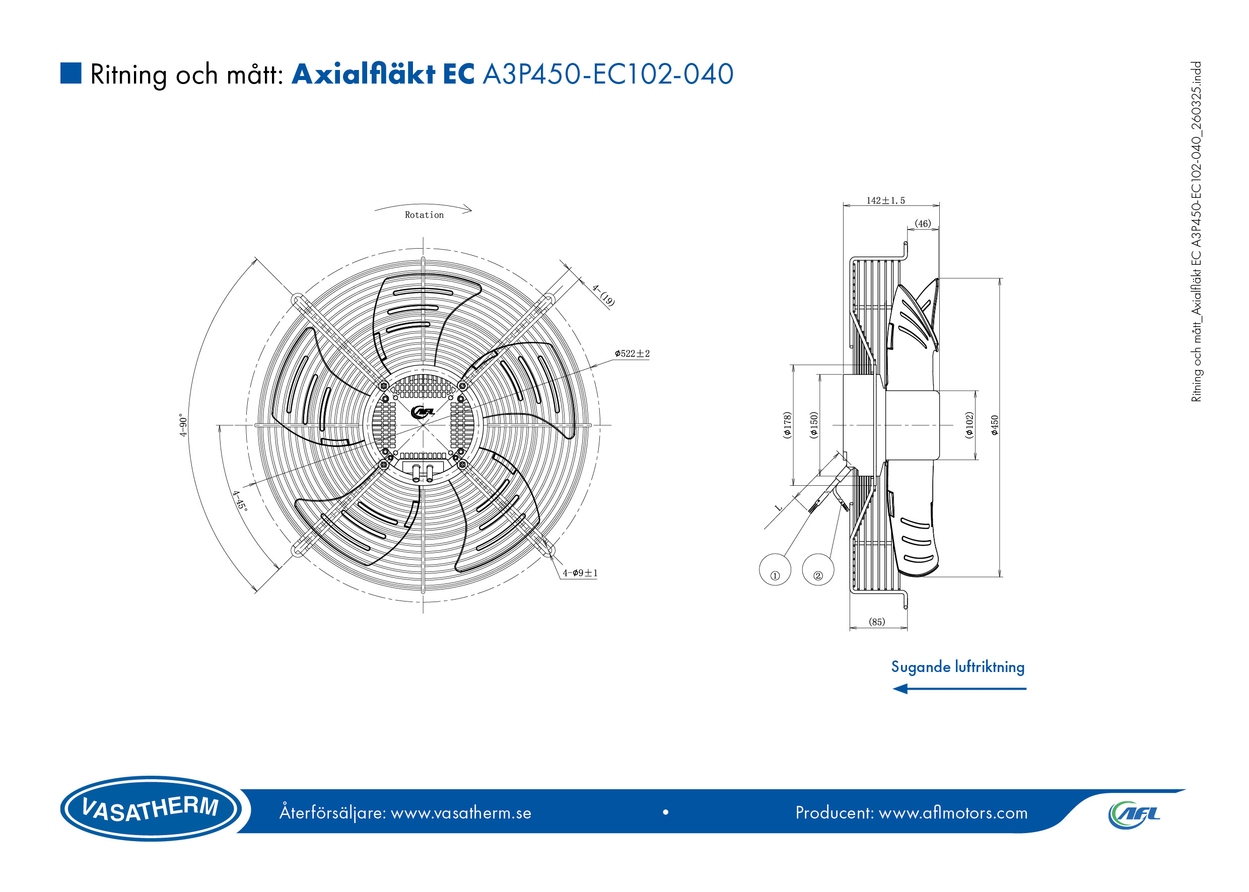 Axialfläkt EC A3P450-EC102-040 - Bild 2